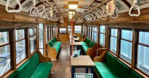 Retro Japanese train is our new favourite office space