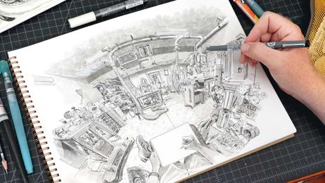 How to draw wide-angle perspective