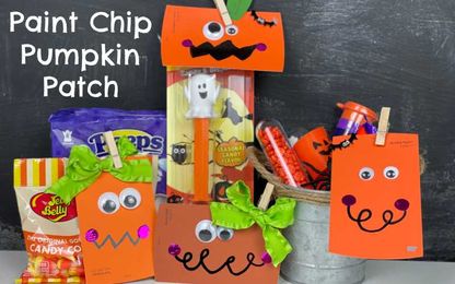 DIY Paint Chip Jack-O-Lantern Patch