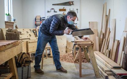 Local woodworker turns to muscle-powered tools