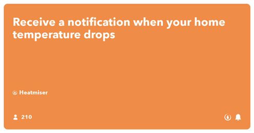 Receive a notification when your home temperature drops