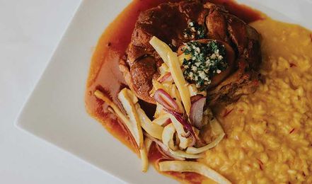 How to Make Bacco Ristorante’s Ossobuco with Creamy Polenta