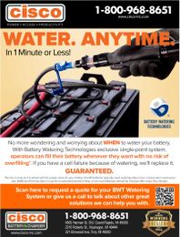 Water your forklift batteries anytime