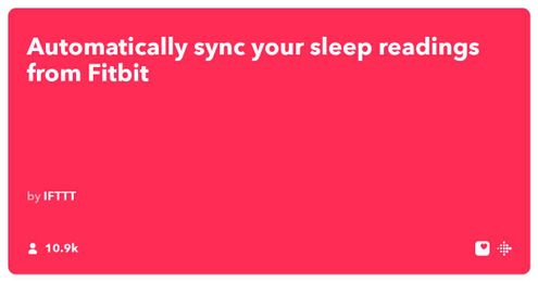 Automatically sync your sleep readings from Fitbit