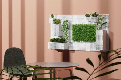 A LEGO-inspired modular indoor garden system doubles up as a fun DIY arrangement