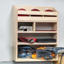 How to Build a Sandpaper Organizer with Sander Storage