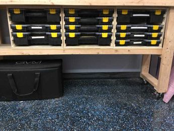 My first big CNC project: An organizer rack for parts