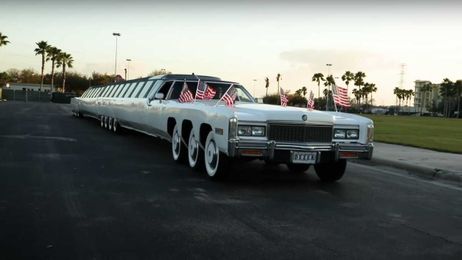 The world's longest car has a pool, helipad, and mini golf. Turning is tricky.