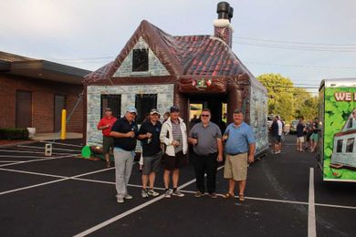 This inflatable Irish pub is a party venue that brings the traditional bar home