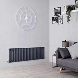 Anthracite Horizontal Designer Radiator 400mm x 1416mm (Single  Panel)