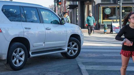 Turning SUVs And Other Large Vehicles Are A Greater Risk To Walkers Than Cars