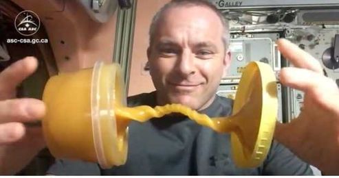 See how honey behaves in outer space