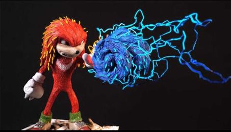 Sculpting a Knuckles and Sonic the Hedgehog diorama