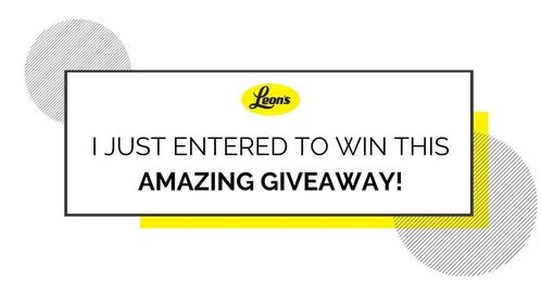 Wow! What an amazing giveaway! Thanks Leon’s Furniture!
